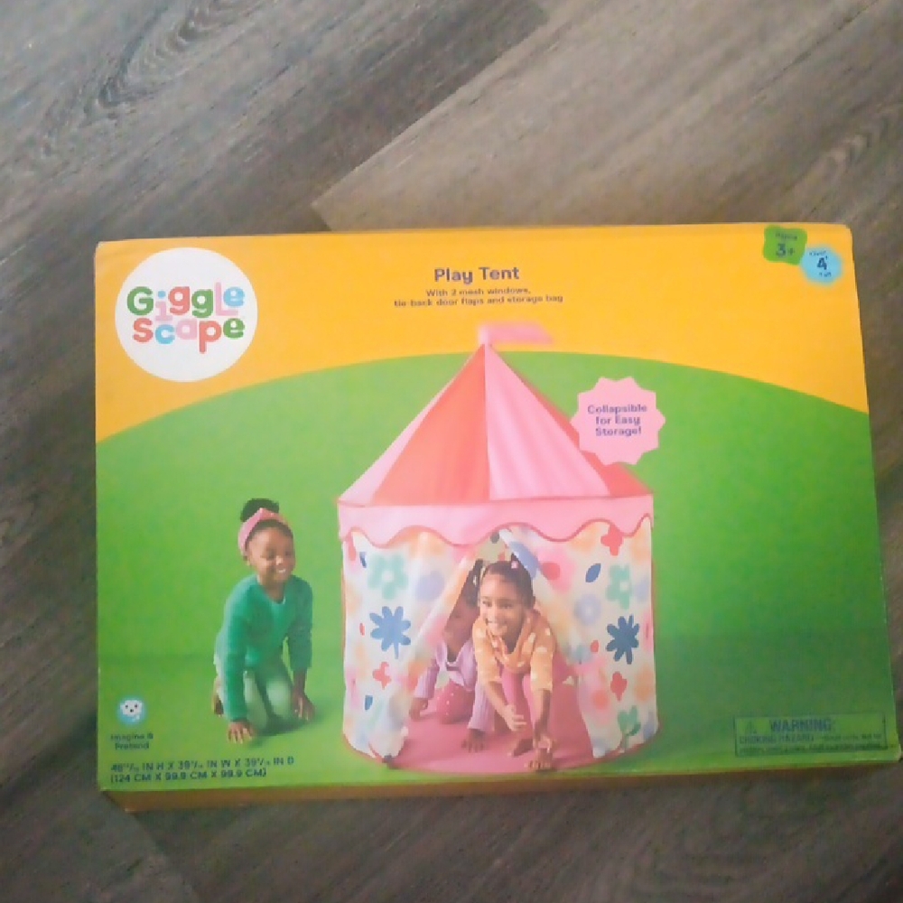 Pink and Green Castle Tent for Imaginative Fun
